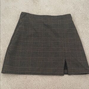 Old Navy Brown Plaid A-Line Skirt